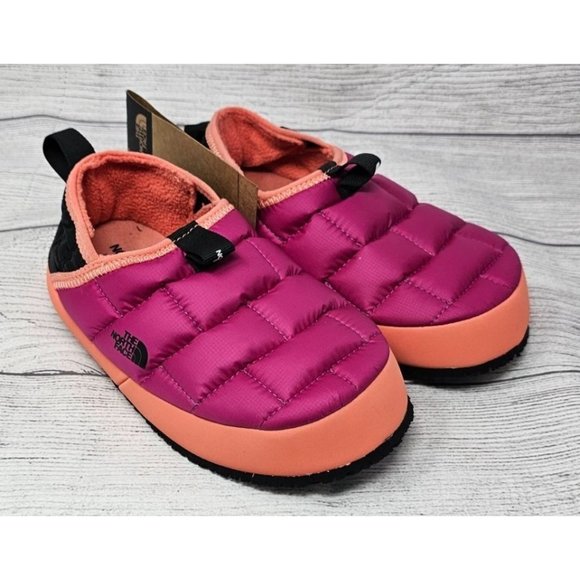 NEW!!  The North Face ThermoBall Traction "Fuschia Pink/Coral Sunrise" Girls' Bo - Picture 3 of 13